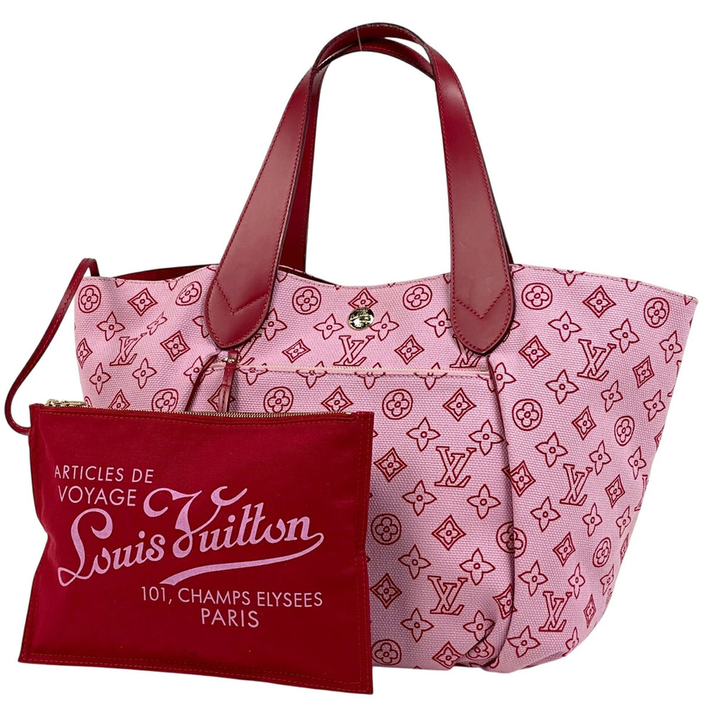 Louis Vuitton Cabas Ipanema Shoulder Bag Tote Canvas Rose